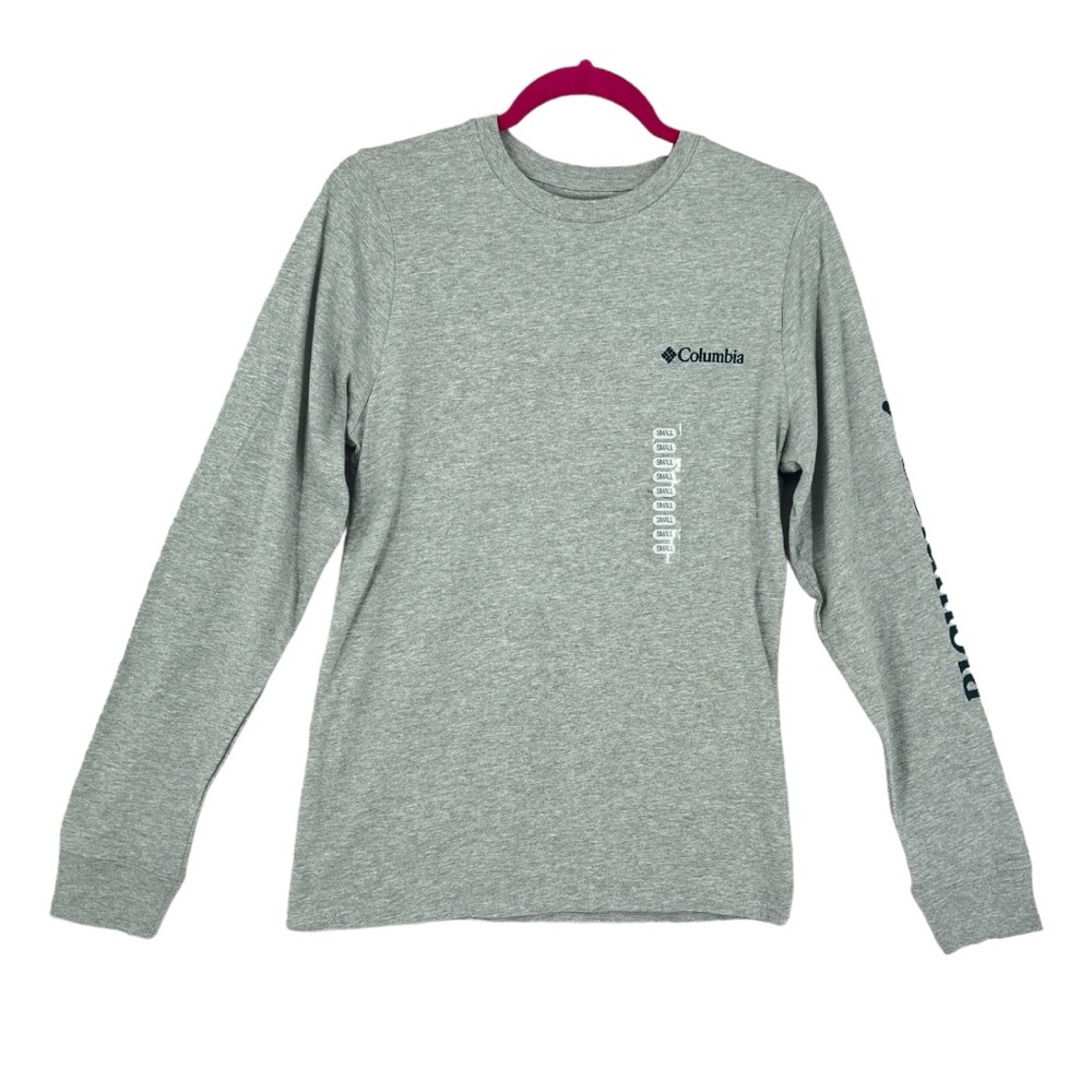 Columbia Men’s Long Sleeve Crew Neck T-Shirt Heather Grey Size S